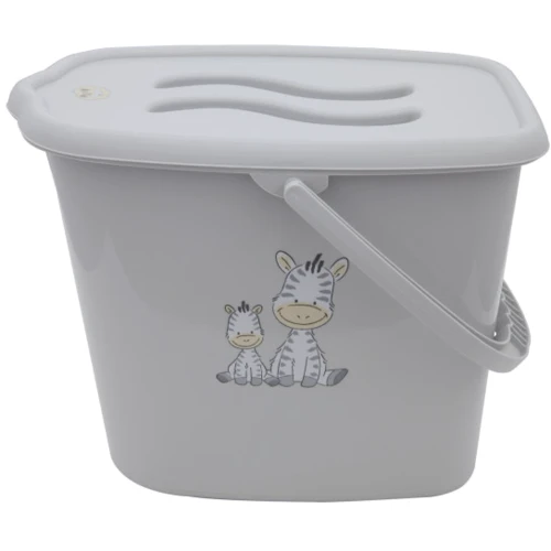 Відерце для памперсів Maltex Zebra grey сірий (6906_90)
