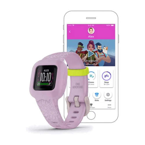 Фитнес-браслет Garmin Vivofit Jr 3 Lilac Floral (010-02441-51): Цвет фиолетовый