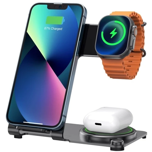 Зарядное устройство WIWU Wireless Charger Power Air 3 in 1 Wi-W005 15W Black for Apple iPhone, Apple Watch and Apple AirPods: Особенности Для Apple Watch
