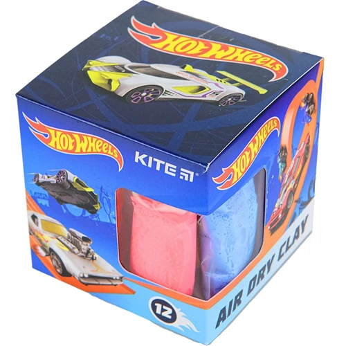 Пластилин воздушный Kite Hot Wheels 12 цветов + формочка (HW23-135)