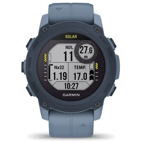 Смарт-часы Garmin Descent G1 Solar Hurricane Blue (010-02604-13): Дисплей 0.9" (176x176)