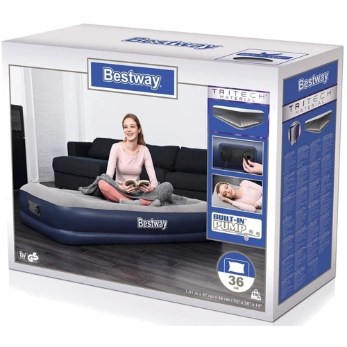 Надувний матрац Матрац велюр Bestway 67723: Матеріал Сильний протестований матеріал ПВХ (вініл)