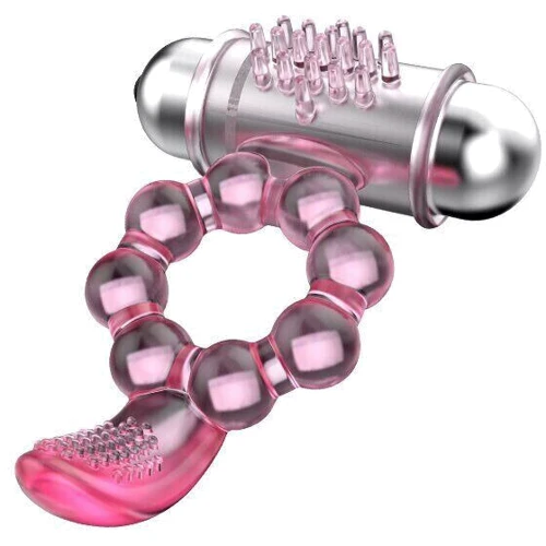 Ерекційне кільце з вібрацією Pleasure Tongue Ring, BI-014075