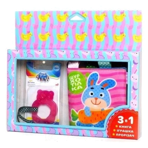 М'яка книга Книжковий небоскреб Зайчик з прорізувачем 8 стор (6102275)
