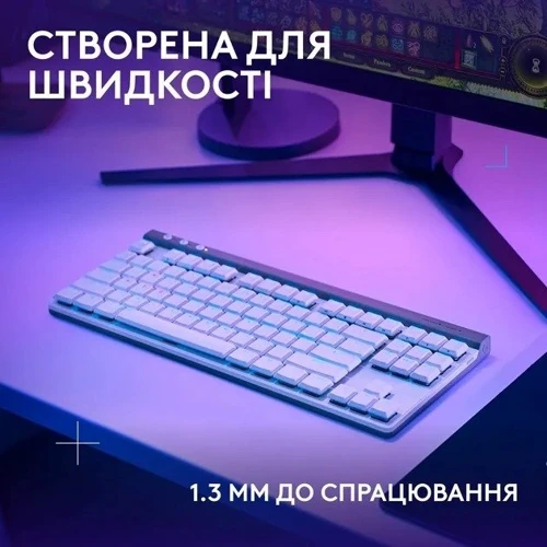 Клавиатура Logitech G515 LIGHTSPEED White (920-012539): Интерфейс подключения Wireless (радио интерфейс)