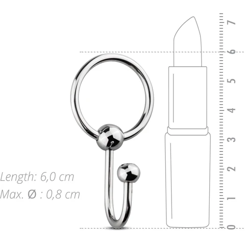 Уретральная вставка с кольцом Sinner Gear Unbendable — Sperm Stopper Solid