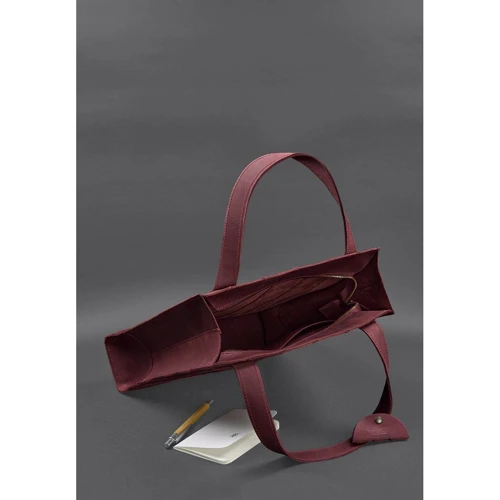 Женская сумка шоппер BlankNote Бэтси бордовая (BN-BAG-10-vin): Застежка Молния