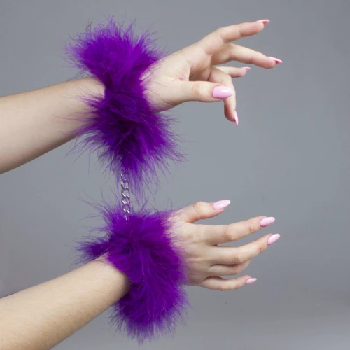 Наручники Secret Play Handcuffs Marabou Purple