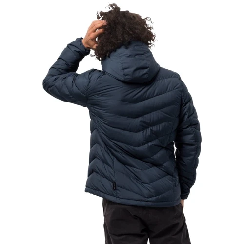 Пуховик Jack Wolfskin Fairmont Men 1203591-1010 46 синій зимовий з капюшоном: Довжина рукава Довгий