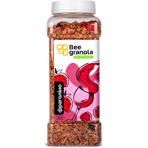 Гранола Bee Granola Фраголіно 500 г: Вага нетто 500 г