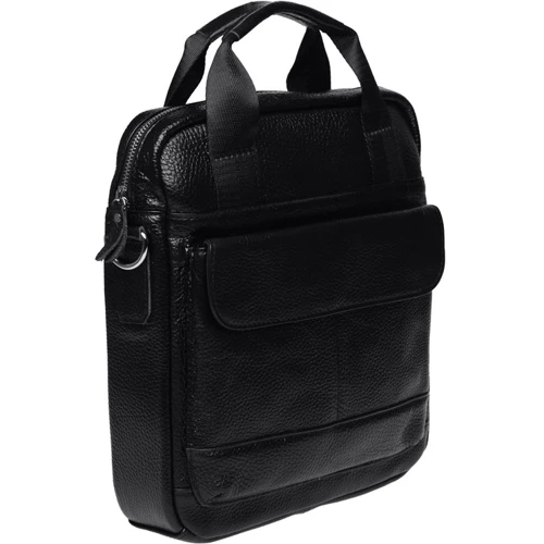 Чоловіча сумка планшет Keizer чорна (K18860-black): Фактура Гладка, матова