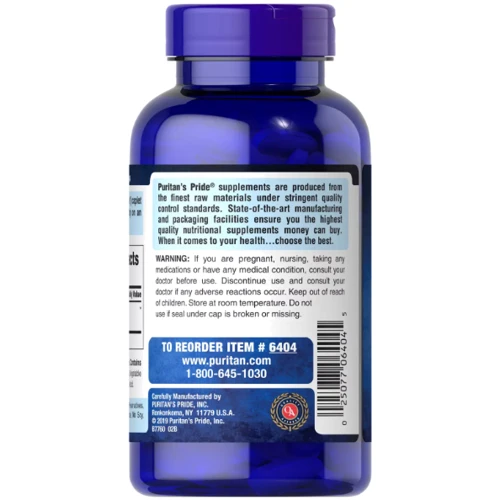 Puritans Pride L-Arginine Л-Аргінін 1000 мг 200 капсул: Стать Унисекс