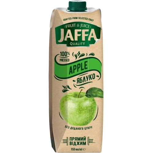 Сок Jaffa Pressed Яблочный без сахара 0.95 л (4820192263818)