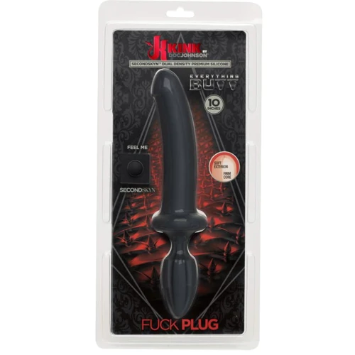 Анальный плаг с дилдо Doc Johnson Kink - Dual Density SECONDSKYN Fuck Plug - Black