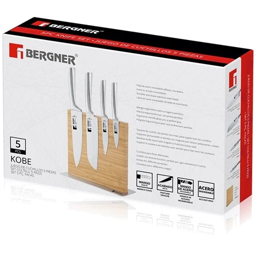 Набір кухонних ножів Bergner Kobe 5 предметів (BG-39300-MM)