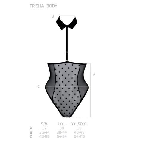 Боди Passion TRISHA BODY black XXL/XXXL