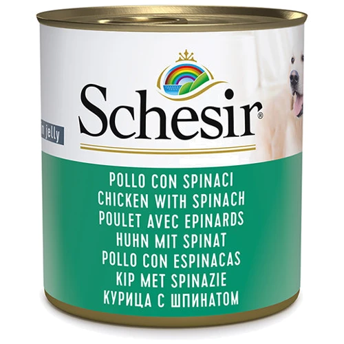 Влажный корм Schesir Chicken With Spinach Курица со Шпинатом в желе для собак 285 г (59247)