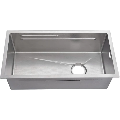 Кухонная мойка Lefton Single Bowl Honeycomb Embossed Anti-scratch Kitchen Sink-KS2201 Brushed Nickel