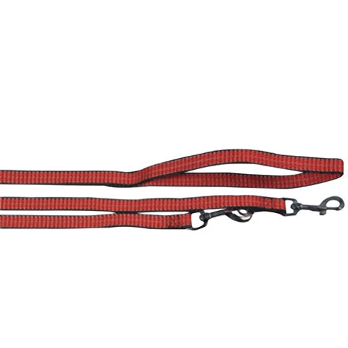 Поводок-перестежка для собак Flamingo Training Lead Q3 Red 2 карабина нейлон красный 2 м 20 мм (43286)