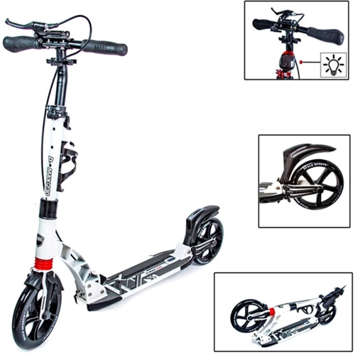 Двухколесный самокат Scale Sports. D-Max -230. White. Ручной тормоз!: Тип колес литые