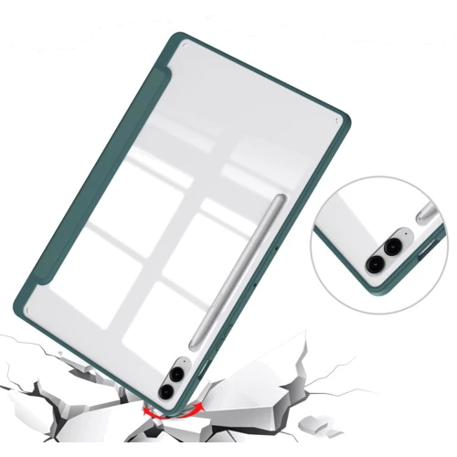 Аксесуар для планшетних ПК BeCover Case Book Soft Edge з Pencil Mount Dark Green для Samsung X810 Galaxy Tab S9 Plus / S9 FE Plus SM-X610/SM-X616B (710406) фото 4