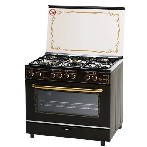 Газовая плита Fresh N90 G5/01 (60x90) (коричневый/неражавеющая сталь): Управление механическое