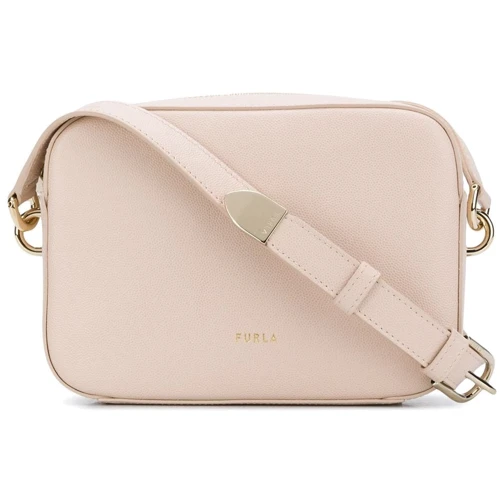Женская сумка кросс боди Furla Block Mini Crossbody бежево-розовая (BZY7FBK)