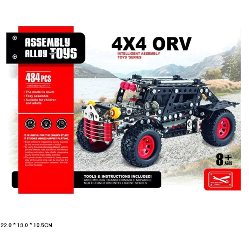 Конструктор металлический A-Toys Джип, 484 детали (524)