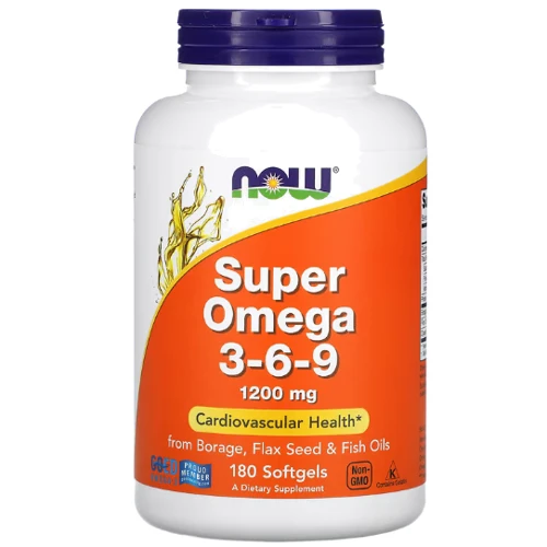 NOW Foods Super Omega 3-6-9 1200 mg 180 soft gel Супер Омега 3-6-9