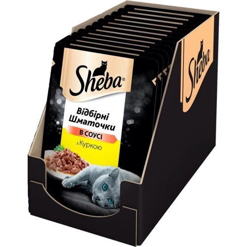 Влажный корм Sheba cig POU для котов с курицей в соусе 12х85 г (4770608257248): Тип Влажный корм