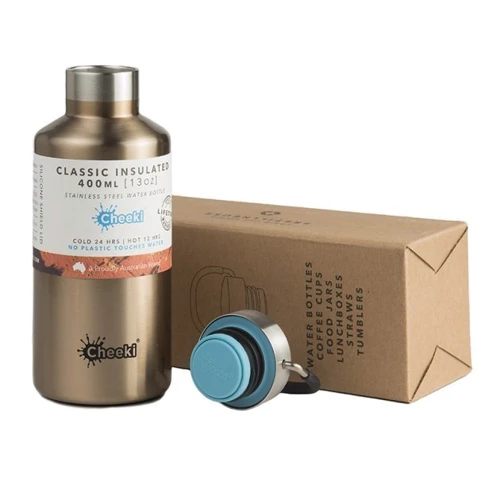 Дитячий термос Cheeki Classic Insulated 400 мл Champagne (CIB400CH1): Матеріал колби Нержавеющая сталь