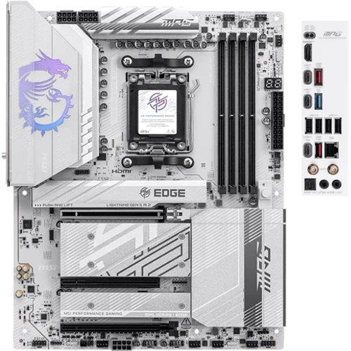 MSI MPG B850 EDGE TI WIFI: Оперативна пам'ять 4xDDR5 8400 МГц, до 256 ГБ