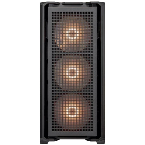 Корпус Cougar MX600 RGB Black (3857C90.0001): Материал передней панели металл