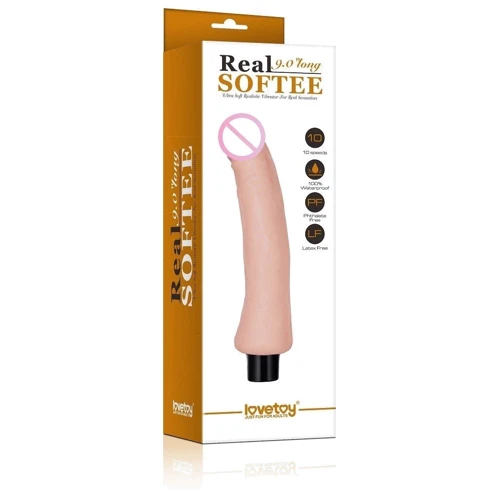 Реалистичный вибратор LoveToy Real Softee Vibrator Flesh 9"