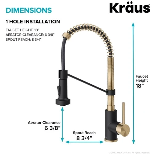Змішувач для кухонного миття Kraus KPF-1610SFACBMB