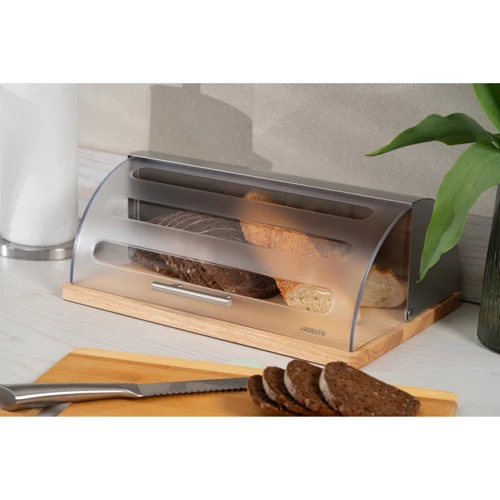 Хлібниця Ardesto Gemini 39х27х15 см дерево пластик нержавіюча сталь (AR0914GB)