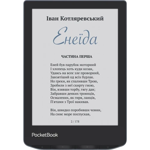Электронная книга PocketBook 634K Verse Pro Color Stormy Sea (PB634K3-1-CIS): Экран 6" E-ink (1072 x 1448)
