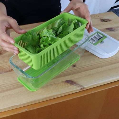 Овощерезка Tavialo Pro Glass 6 в 1 со стеклянным контейнером (193100006)