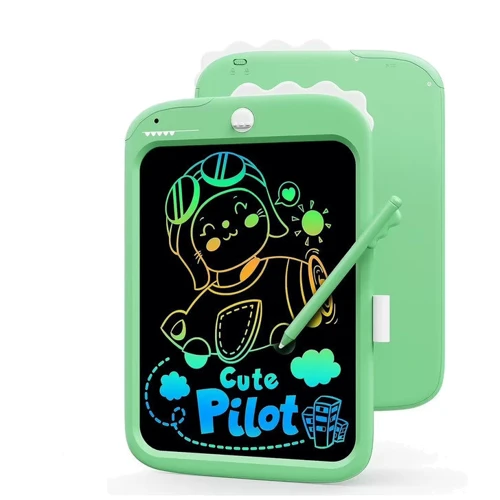 Дитячий LCD планшет для малювання Beiens Динозаврик 10” Multicolor зеленый (К1006green)