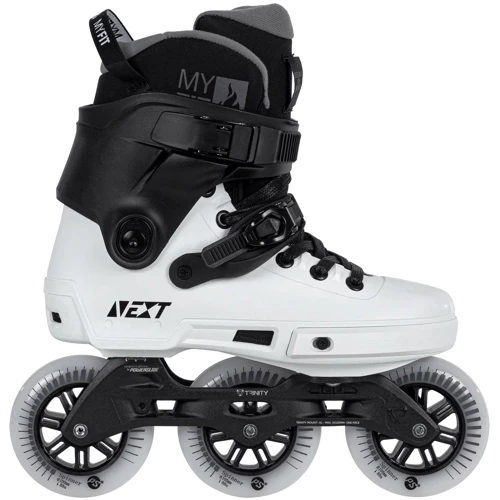 Роликовые коньки Раздвижные ролики Powerslide Next Black White 100, 46,0-47,0 (908367)
