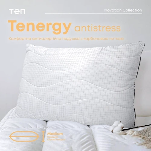 Подушка ТЕП Tenergy Antistress 50х70см 700г (2000008906180): Матеріал чохла микрофибра