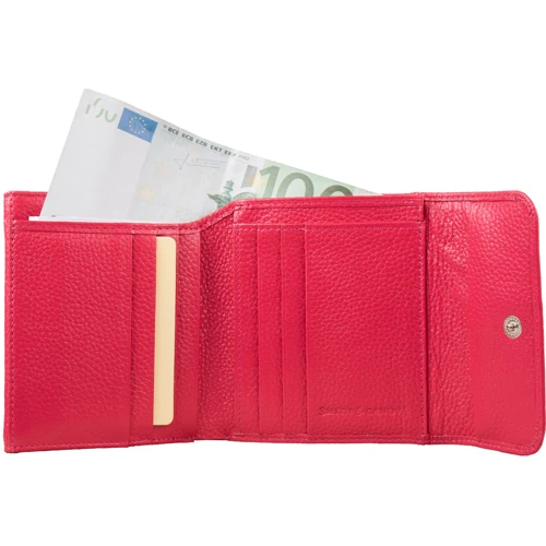 Женский кошелек Smith&Canova красный (FUL-28611-fuchsia): Материал Натуральная кожа