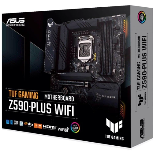 ASUS TUF GAMING Z590-PLUS WIFI: Додатково Адаптер Wi-Fi, Підтримка RAID, Підтримка UEFI, Радіатор на VRM