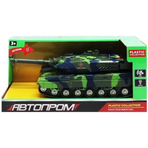 Танк инерционный Автопром со светом и звуком зеленый (7960): Производитель АВТОПРОМ