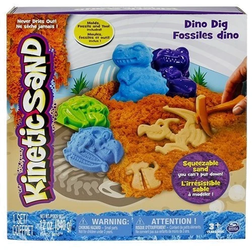 Кинетический песок Wacky-Tivities Kinetic Sand Dino голубой, коричневый (71415Dn)