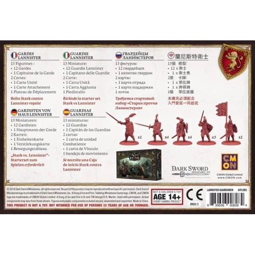 Настольная игра Hobby World Песнь Льда и Огня: Набор Гвардейцы Ланнистеров (SIF1201) фото 6