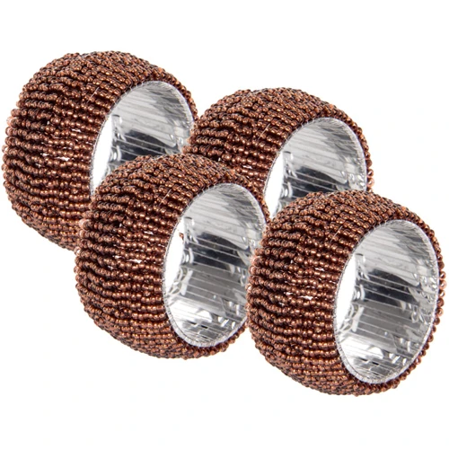 Набір перстень для серветок Lefard 4 шт 5 см бронзовий (877-053): Тип Набір каблучок для серветок