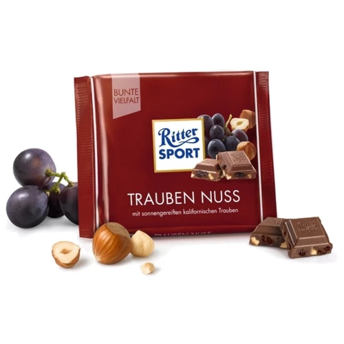 Шоколад Ritter Sport Trauben Nuss 100 г (DL13896): Вес, г 100