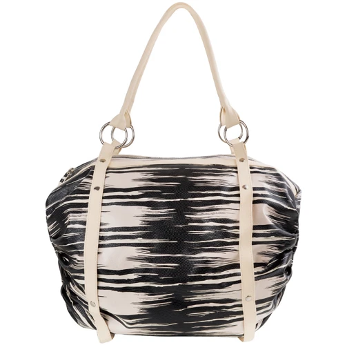 Женская сумка бочонок Laskara черно-белая (LK-10251-zebra): Пол Женский