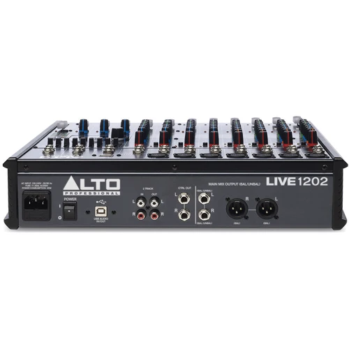 Микшерный пульт ALTO PROFESSIONAL LIVE1202: Аналоговые входы 4 мик/линейных + 4 стереопары, до 7 микрофонных